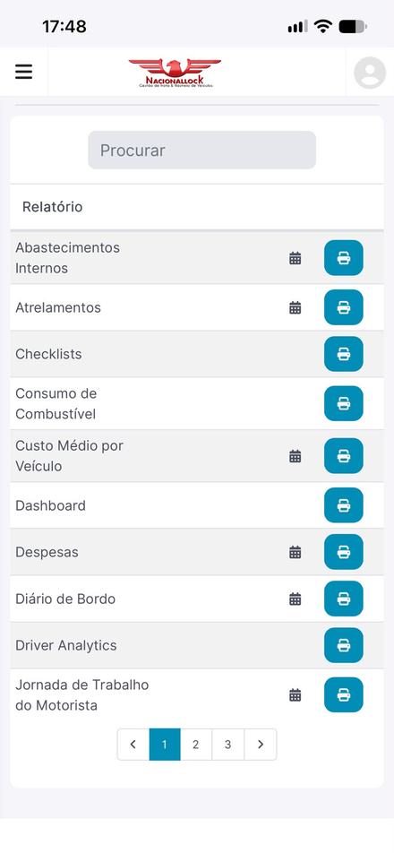 Aplicativo NacionalLock: relatórios prontos